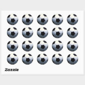 Sticker Rond Boule de football (Feuille)
