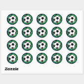 Sticker Rond Boule de football (Feuille)