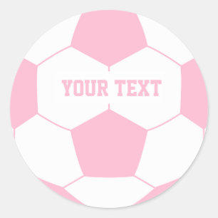 Sticker Rond Boule de football de texte personnalisé