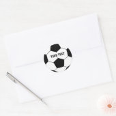 Sticker Rond Boule de football de texte personnalisé (Enveloppe)