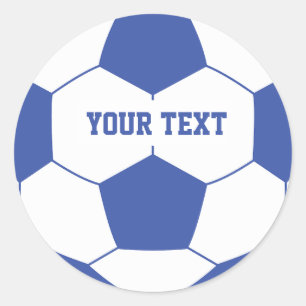 Sticker Rond Boule de football de texte personnalisé