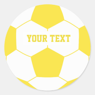 Sticker Rond Boule de football de texte personnalisé