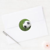 Sticker Rond Boule de football en herbe (Enveloppe)