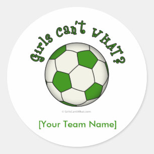Sticker Rond Boule de football en vert
