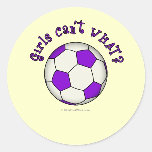 Sticker Rond Boule de football en violet (Devant)