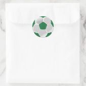 Sticker Rond Boule de football vert foncé et blanc (Sac)