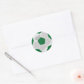 Sticker Rond Boule de football vert foncé et blanc (Enveloppe)