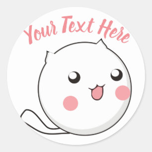 Sticker Rond Boule de fourrure de Kitten Love