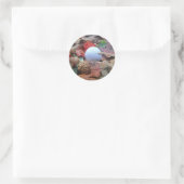 Sticker Rond Boule de golf et feuilles et glands (Sac)