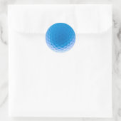 Sticker Rond Boule de golf Texture Dimples Arctic Blue (Sac)