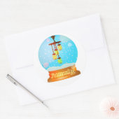 Sticker Rond Boule de neige de la lanterne (Enveloppe)