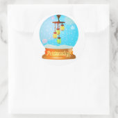 Sticker Rond Boule de neige de la lanterne (Sac)