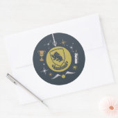 Sticker Rond Boule de Noël Graphique HUFFLEPUFF™ (Enveloppe)