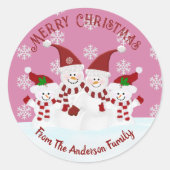 Sticker Rond Boule de Noël personnalisée classique rond (Devant)