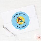 Sticker Rond Boule de pique (Enveloppe)