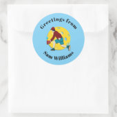 Sticker Rond Boule de pique (Sac)