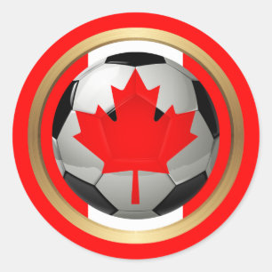Sticker Rond Boule de soccer canadienne