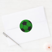 Sticker Rond Boule de soccer verte (Enveloppe)