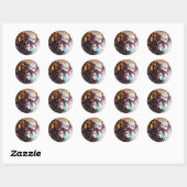 Sticker Rond Boule Disco (Feuille)