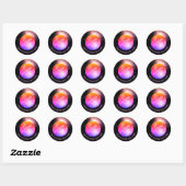 Sticker Rond Boule Disco (Feuille)