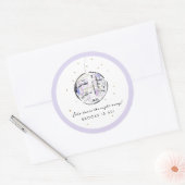 Sticker Rond Boule Disco Étoile Aquarelle Anniversaire (Enveloppe)