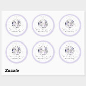 Sticker Rond Boule Disco Étoile Aquarelle Anniversaire (Feuille)