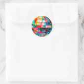 Sticker Rond Boule Disco multicolore (Sac)