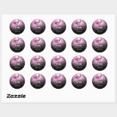 Sticker Rond Boule Disco rose (Feuille)
