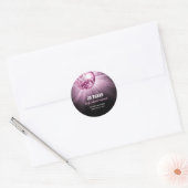 Sticker Rond Boule Disco rose (Enveloppe)