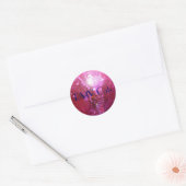 Sticker Rond boule disco rose, chats RMV (Enveloppe)