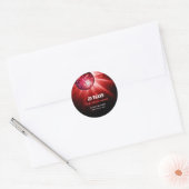 Sticker Rond Boule Disco rouge (Enveloppe)