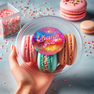 Sticker Rond Boule Disco super Hot Pink Parties scintillant Mer