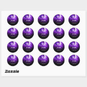 Sticker Rond Boule Disco violet (Feuille)