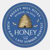 Sticker Rond Boule d'or avec abeilles (Devant)