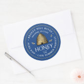 Sticker Rond Boule d'or avec abeilles (Enveloppe)
