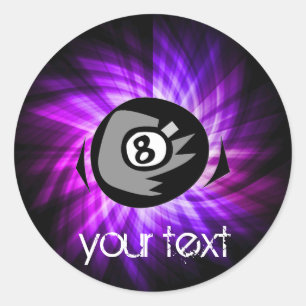 Sticker Rond Boule du pourpre 8