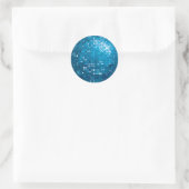 Sticker Rond Boule miroir ・ Bleu (Sac)