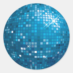 Sticker Rond Boule miroir ・ Bleu