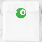 Sticker Rond Boule verte 8 ! (Sac)