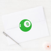 Sticker Rond Boule verte 8 ! (Enveloppe)