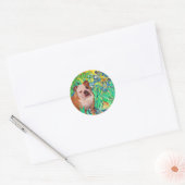 Sticker Rond Bouledogue anglais 1 - Iris (Enveloppe)
