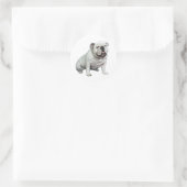 Sticker Rond Bouledogue anglais - Blanc 1 (Sac)