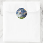 Sticker Rond Bouledogue français (4S) - Nuit étoilée (Sac)