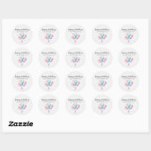 Sticker Rond Boules d'anniversaire personnalisées (Feuille)