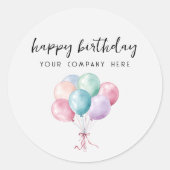 Sticker Rond Boules d'anniversaire personnalisées (Devant)