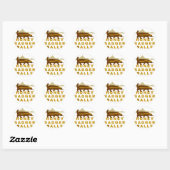 Sticker Rond Boules de blaireau de miel (Feuille)