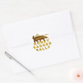Sticker Rond Boules de blaireau de miel (Enveloppe)