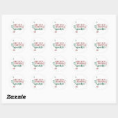 Sticker Rond Boules De Disco De Noël Cadeau De À (Feuille)