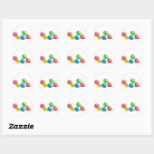 Sticker Rond Boules de loterie (Feuille)