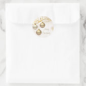 Sticker Rond Boules de Noël ornées d'argent et d'or (Sac)